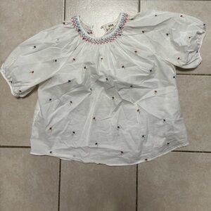 a.n.a White Top Blouse  with Colorful Embroidery